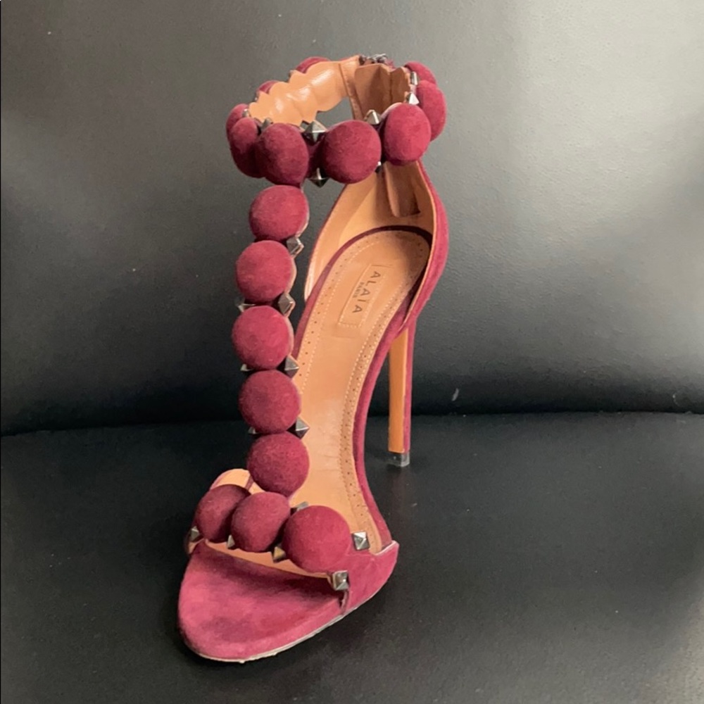Alaia Suede Studded Sandal
